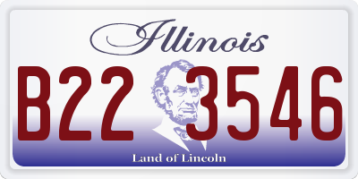 IL license plate B223546