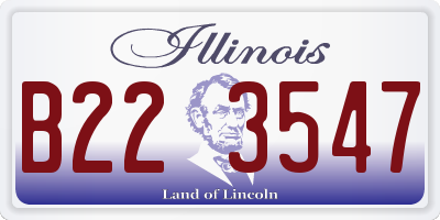 IL license plate B223547