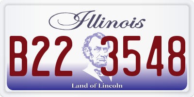 IL license plate B223548
