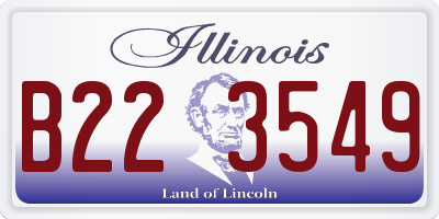 IL license plate B223549