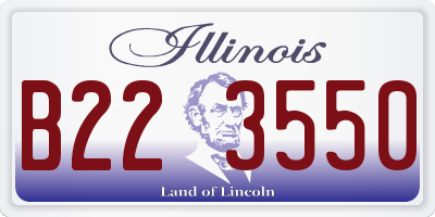 IL license plate B223550