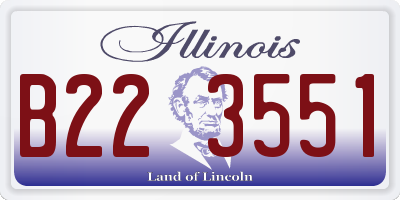 IL license plate B223551
