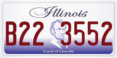 IL license plate B223552
