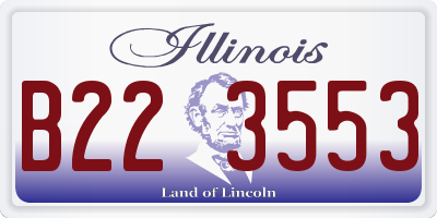 IL license plate B223553