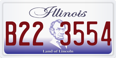 IL license plate B223554