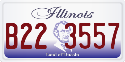 IL license plate B223557
