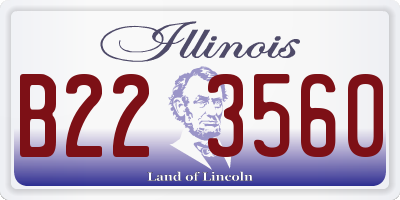 IL license plate B223560