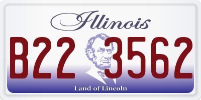 IL license plate B223562