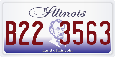 IL license plate B223563