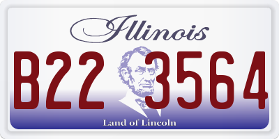 IL license plate B223564