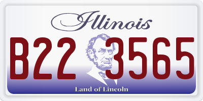 IL license plate B223565