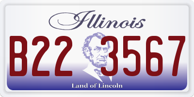 IL license plate B223567