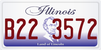 IL license plate B223572