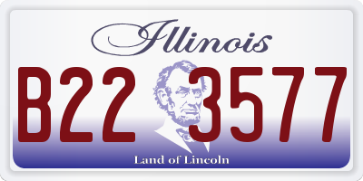 IL license plate B223577
