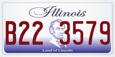IL license plate B223579