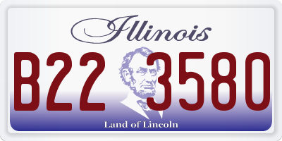 IL license plate B223580