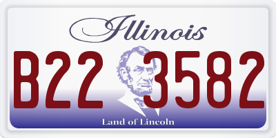 IL license plate B223582