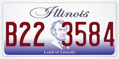 IL license plate B223584