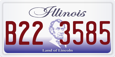 IL license plate B223585