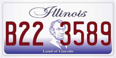 IL license plate B223589