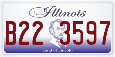 IL license plate B223597