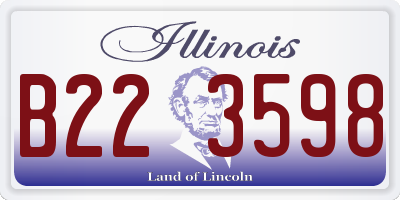 IL license plate B223598