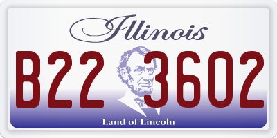 IL license plate B223602