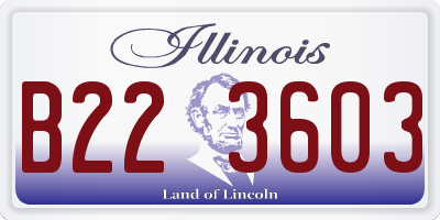 IL license plate B223603