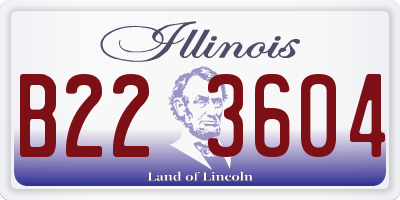 IL license plate B223604