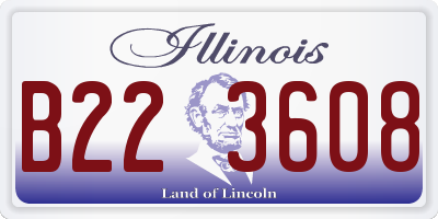 IL license plate B223608