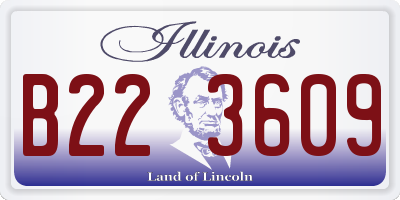 IL license plate B223609