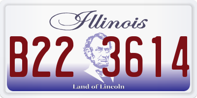 IL license plate B223614