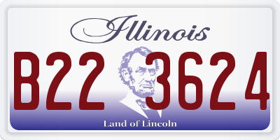IL license plate B223624