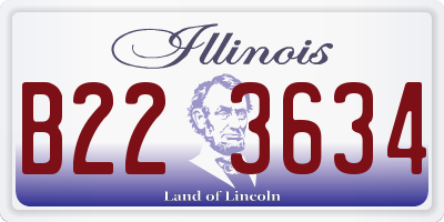 IL license plate B223634