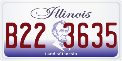 IL license plate B223635