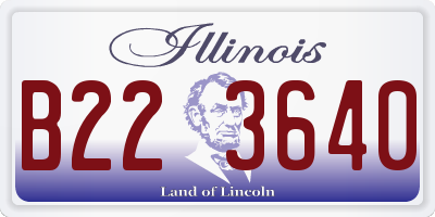 IL license plate B223640