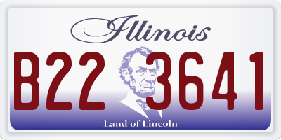 IL license plate B223641