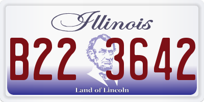IL license plate B223642