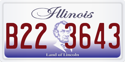 IL license plate B223643