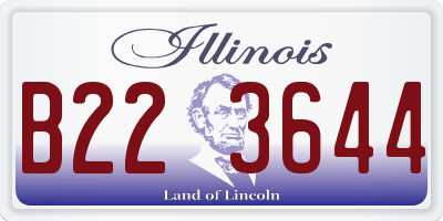 IL license plate B223644