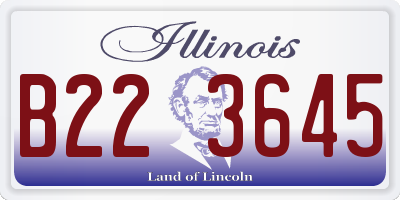 IL license plate B223645