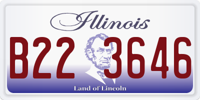 IL license plate B223646