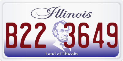 IL license plate B223649