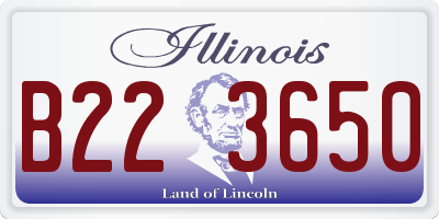 IL license plate B223650