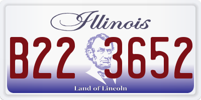 IL license plate B223652