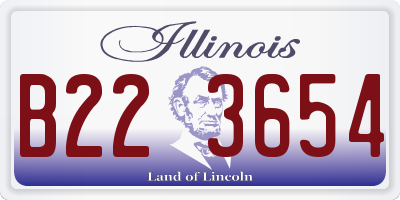 IL license plate B223654