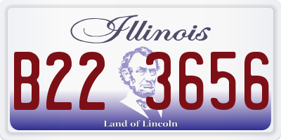 IL license plate B223656