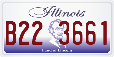 IL license plate B223661