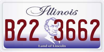 IL license plate B223662