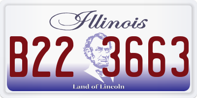 IL license plate B223663
